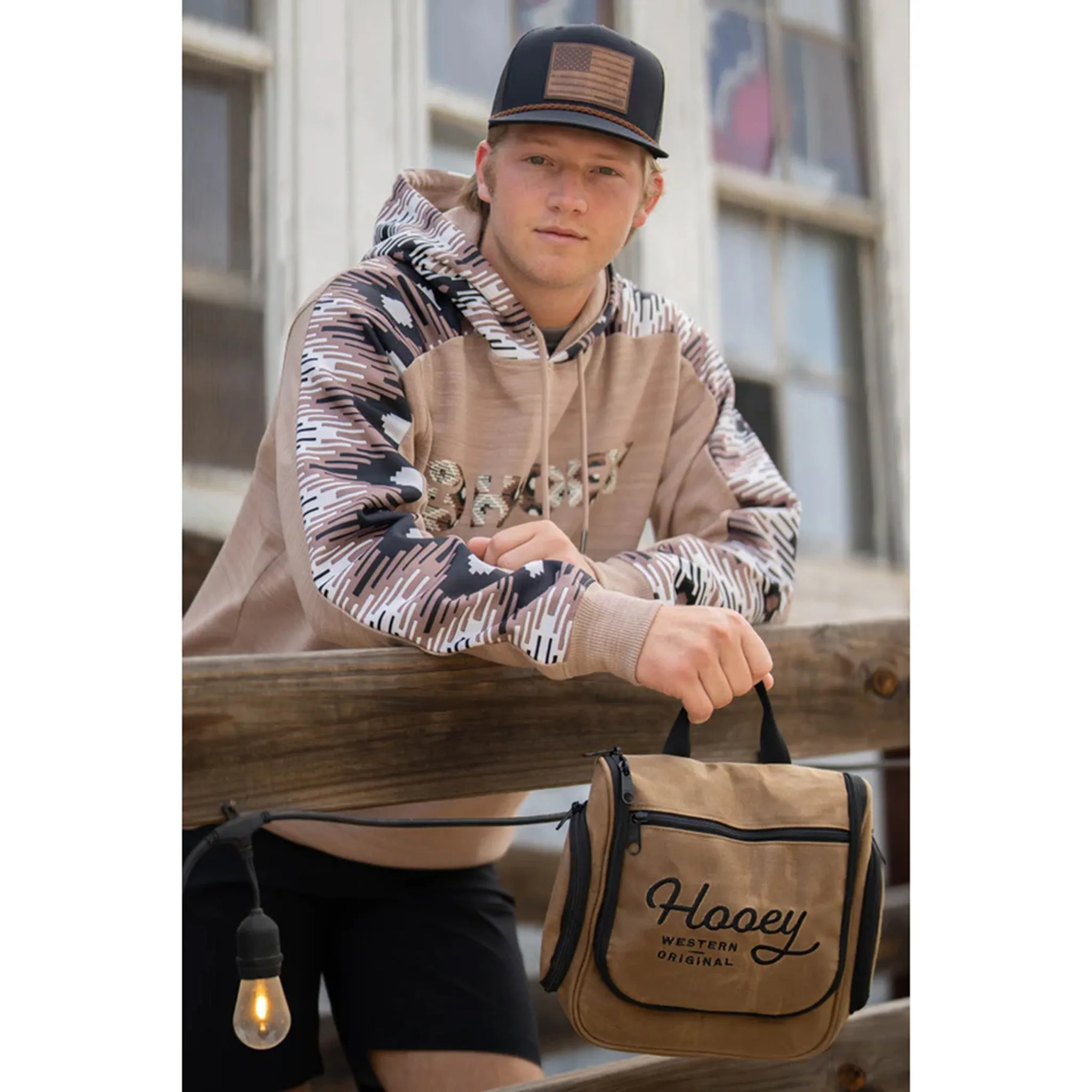 Hooey Men's "Canyon" Tan w/Aztec Hoodie sold by Western Edge product image thumbnail 3