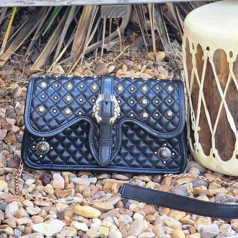 Black Quilted Purse made by Western Edge
