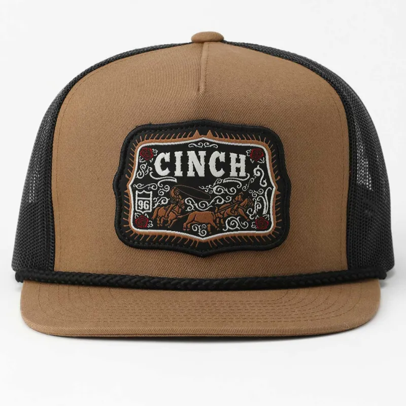 Cinch Brown Ropers Patch Cap made by Cinch