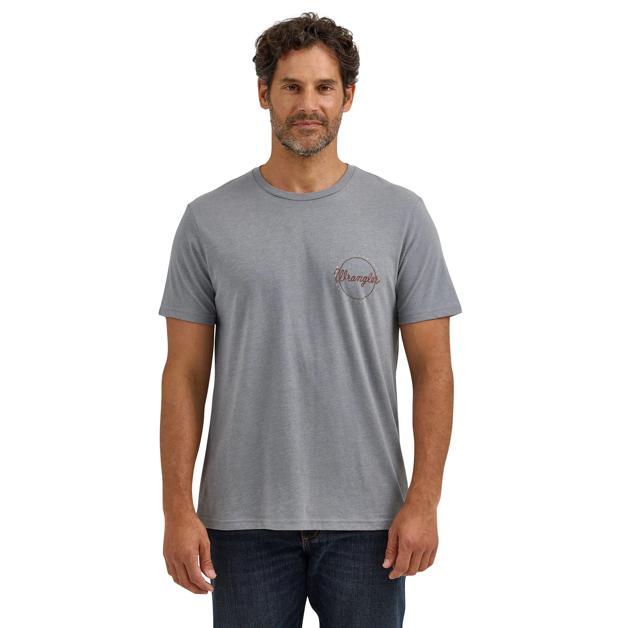 Wrangler Men's Gray Bronc T-Shirt sold by Western Edge product image thumbnail 2