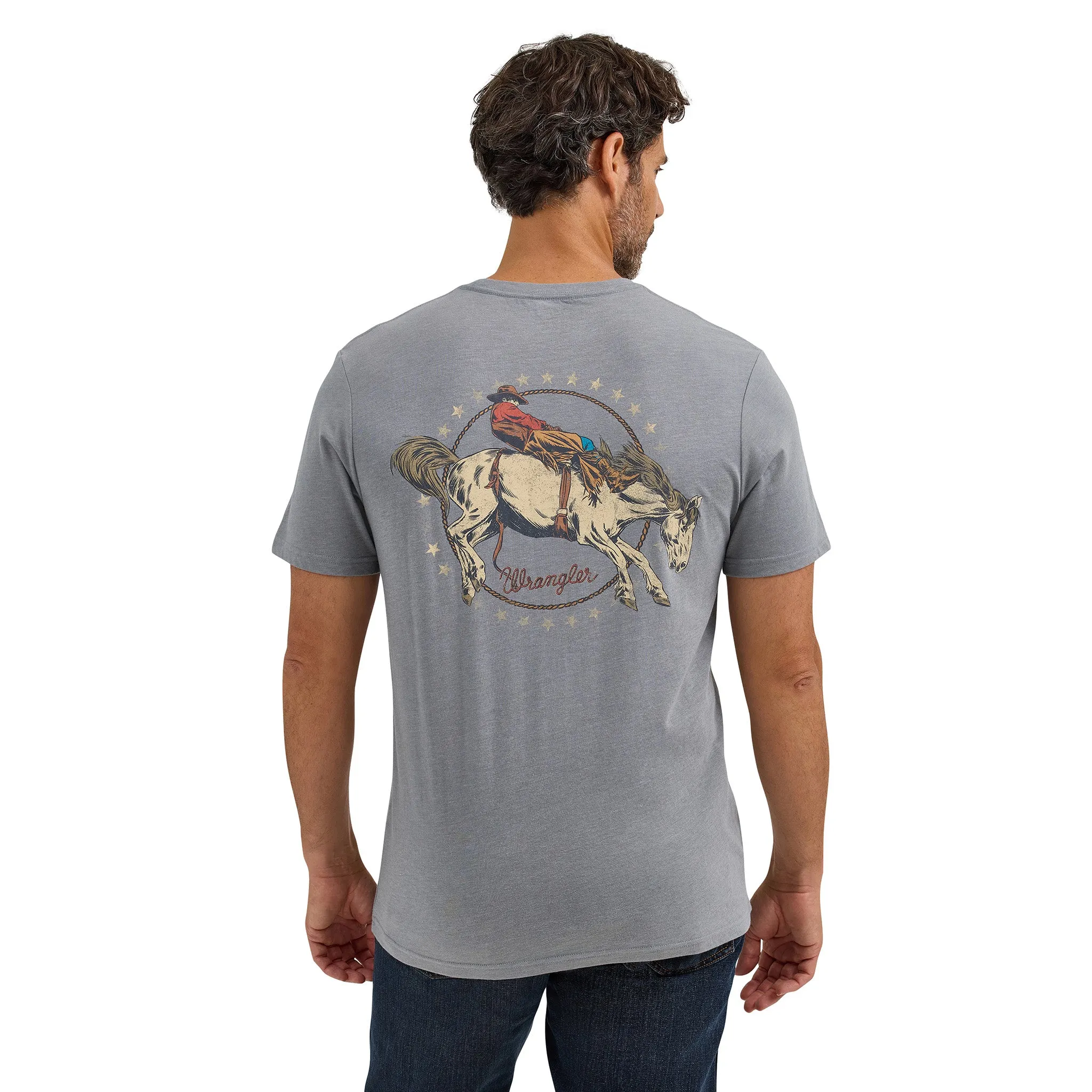 Wrangler Men's Gray Bronc T-Shirt sold by Western Edge