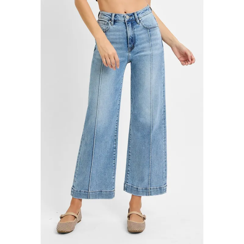 Risen Women's High Rise Crop Jean made by Risen