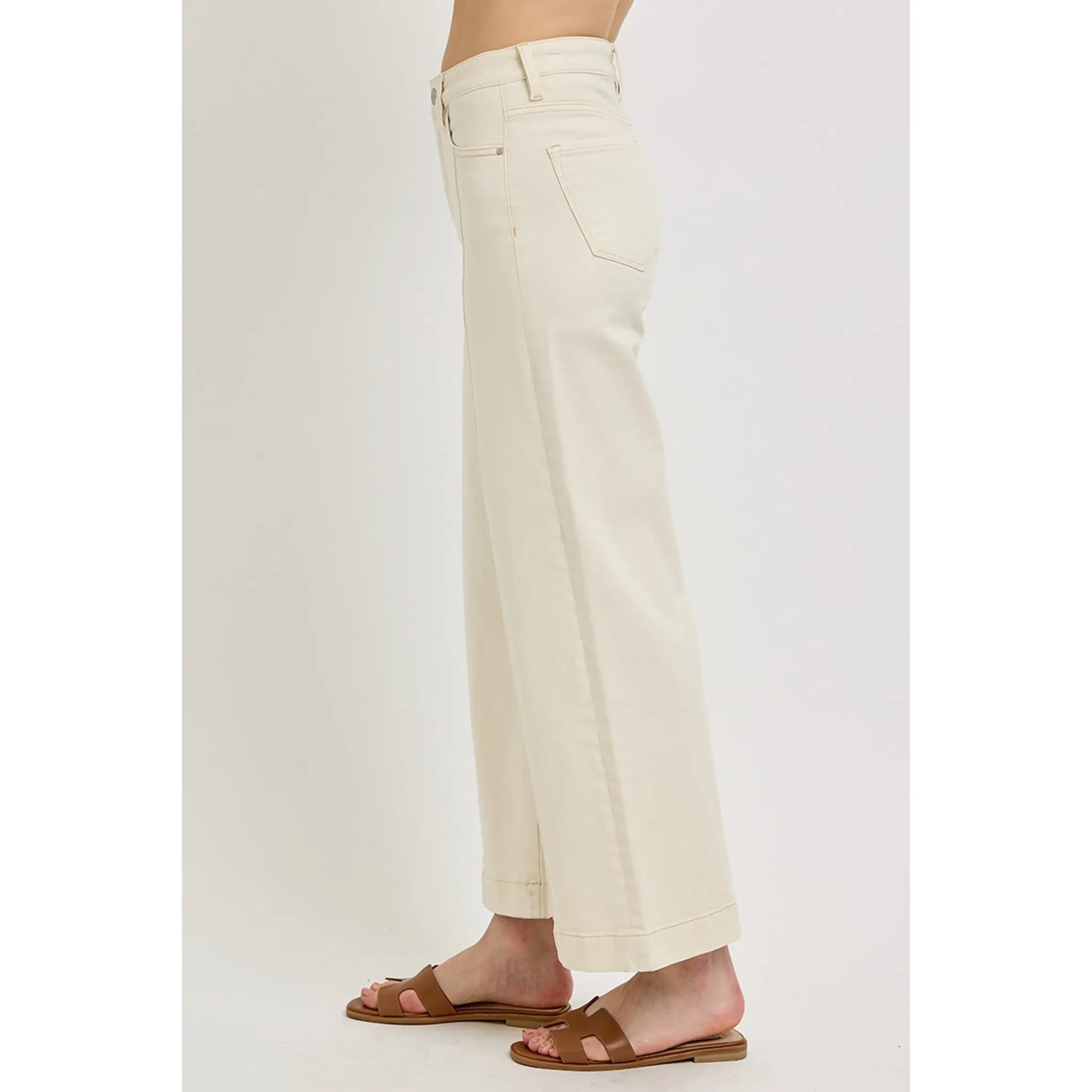 Risen Women's Ivory High Rise Crop Jean sold by Western Edge product image thumbnail 2