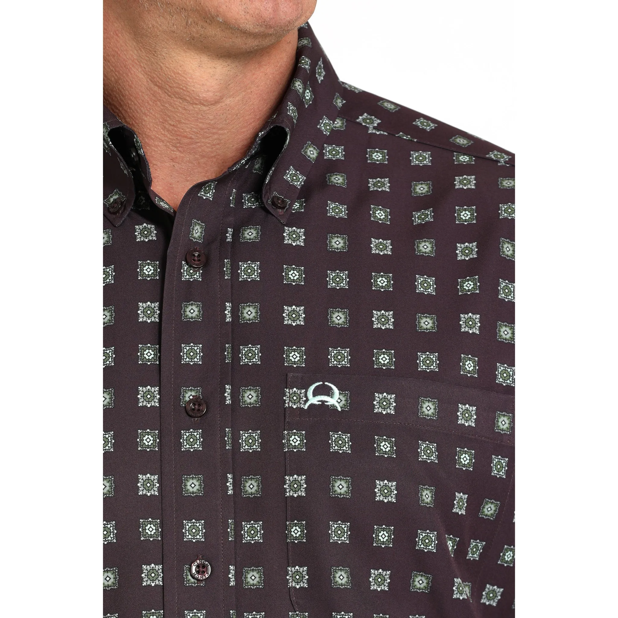 Cinch Men's Purple Geo Print ArenaFlex Long Sleeve Shirt sold by Western Edge product image thumbnail 4