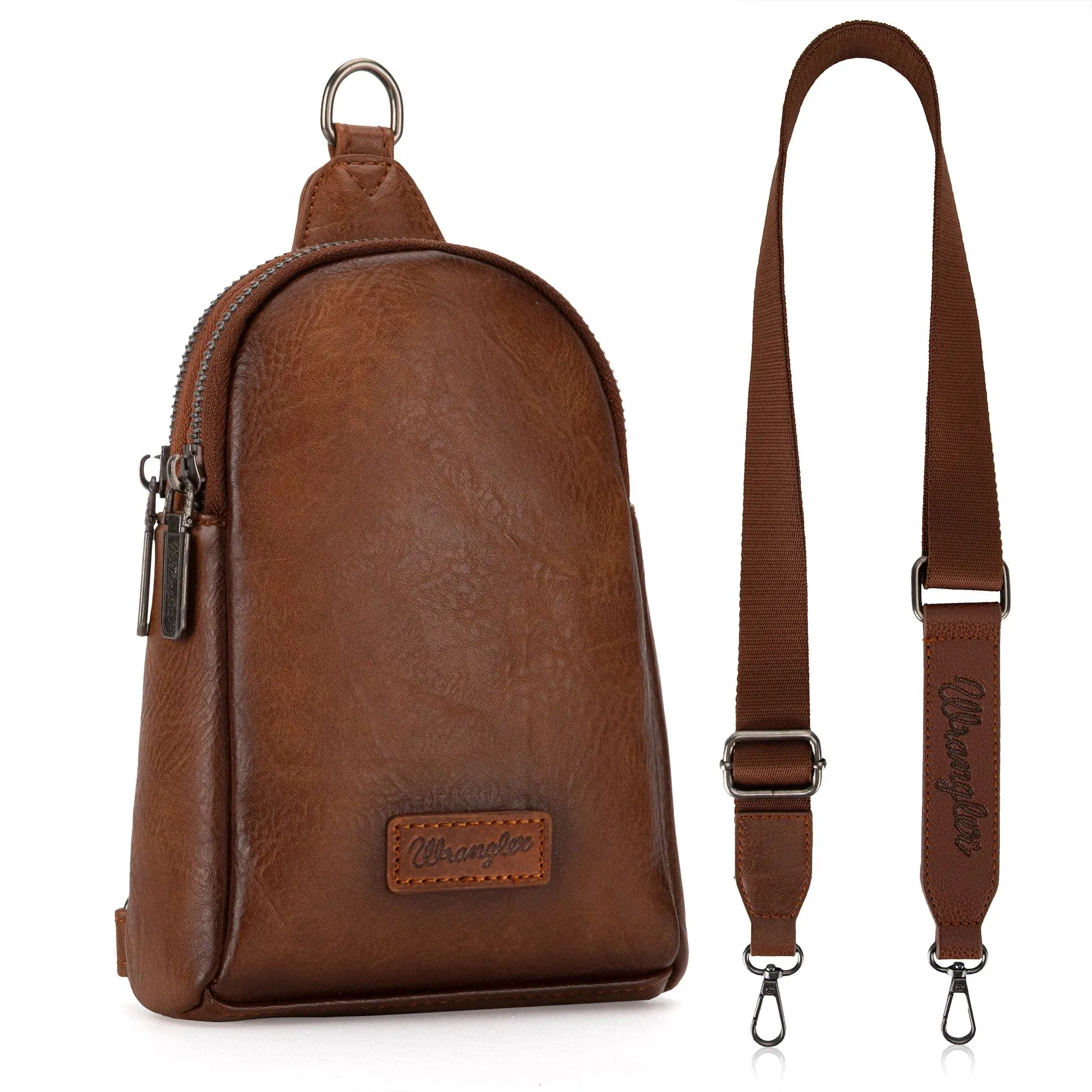 Wrangler Brown Crossbody Sling Bag sold by Western Edge product image thumbnail 2