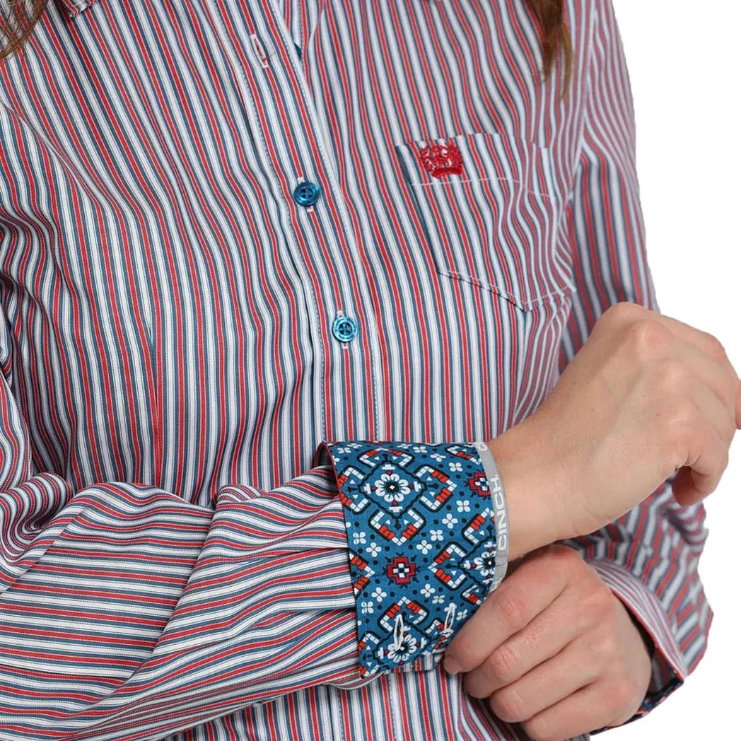 Cinch Women's Muti Striped Long Sleeve Button Down sold by Western Edge product image thumbnail 2