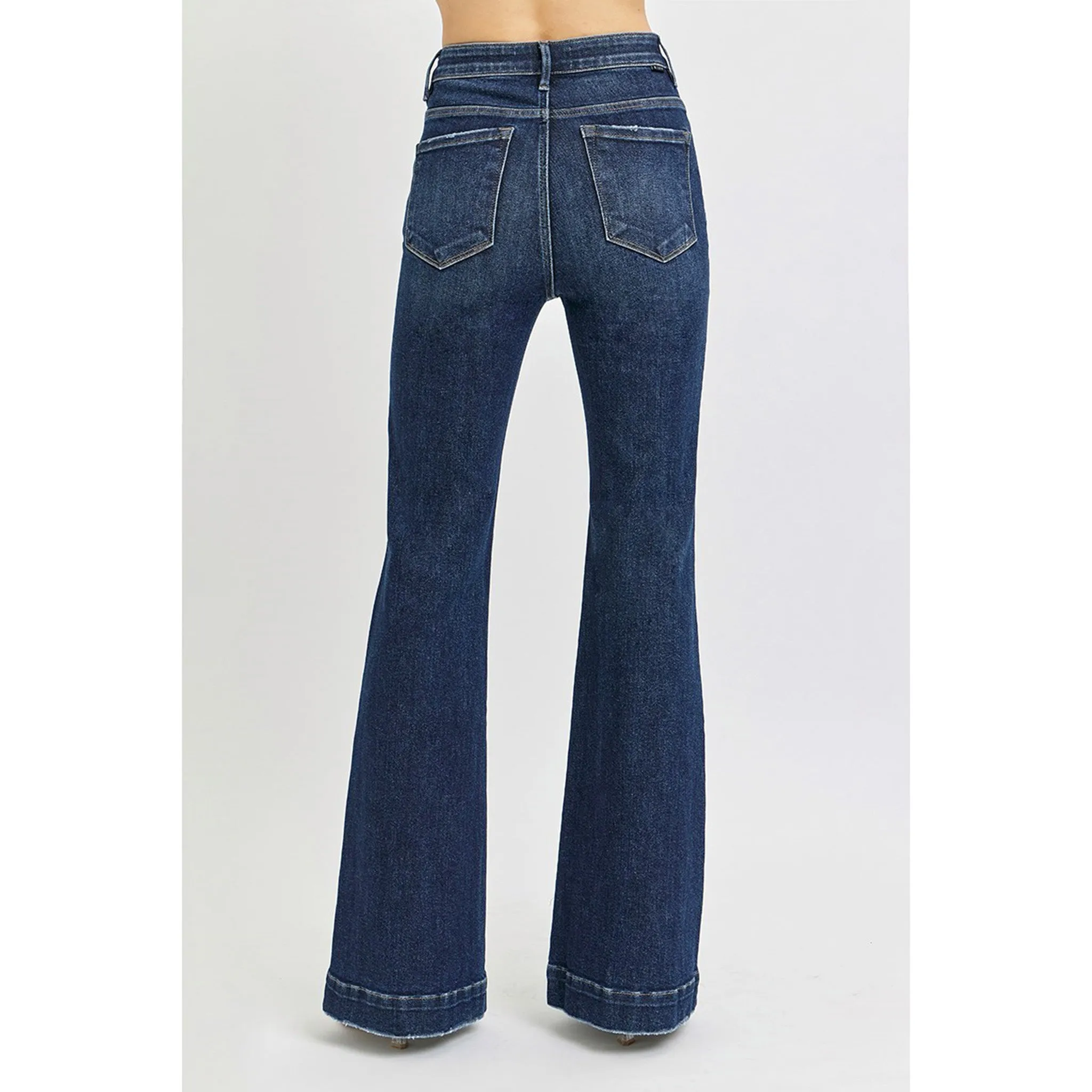 Risen Women's Dark Wash High Rise Front Pocket Flare Jean sold by Western Edge product image thumbnail 4