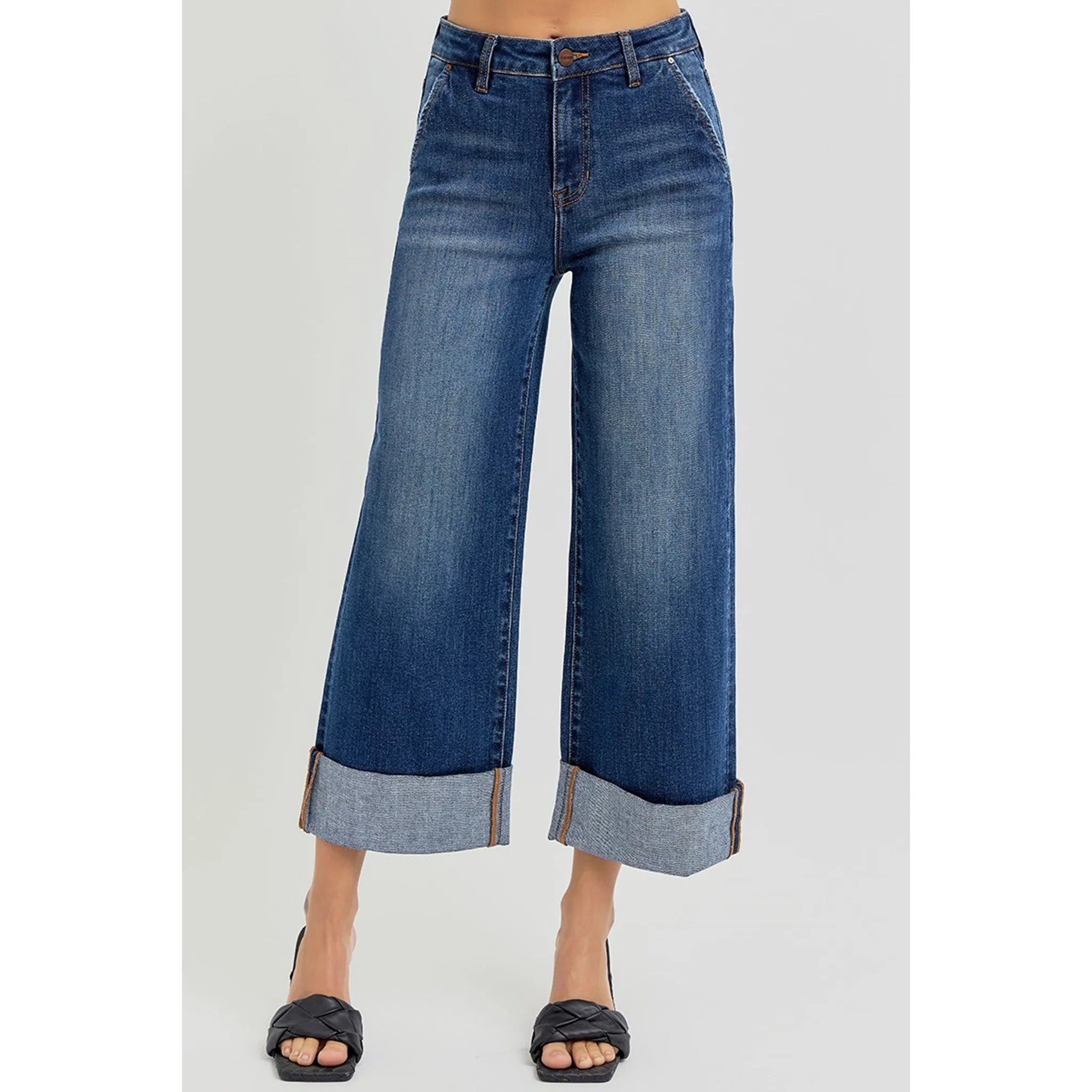 Risen Women's Dark High Rise Wide Cuff Jeans sold by Western Edge product image thumbnail 3