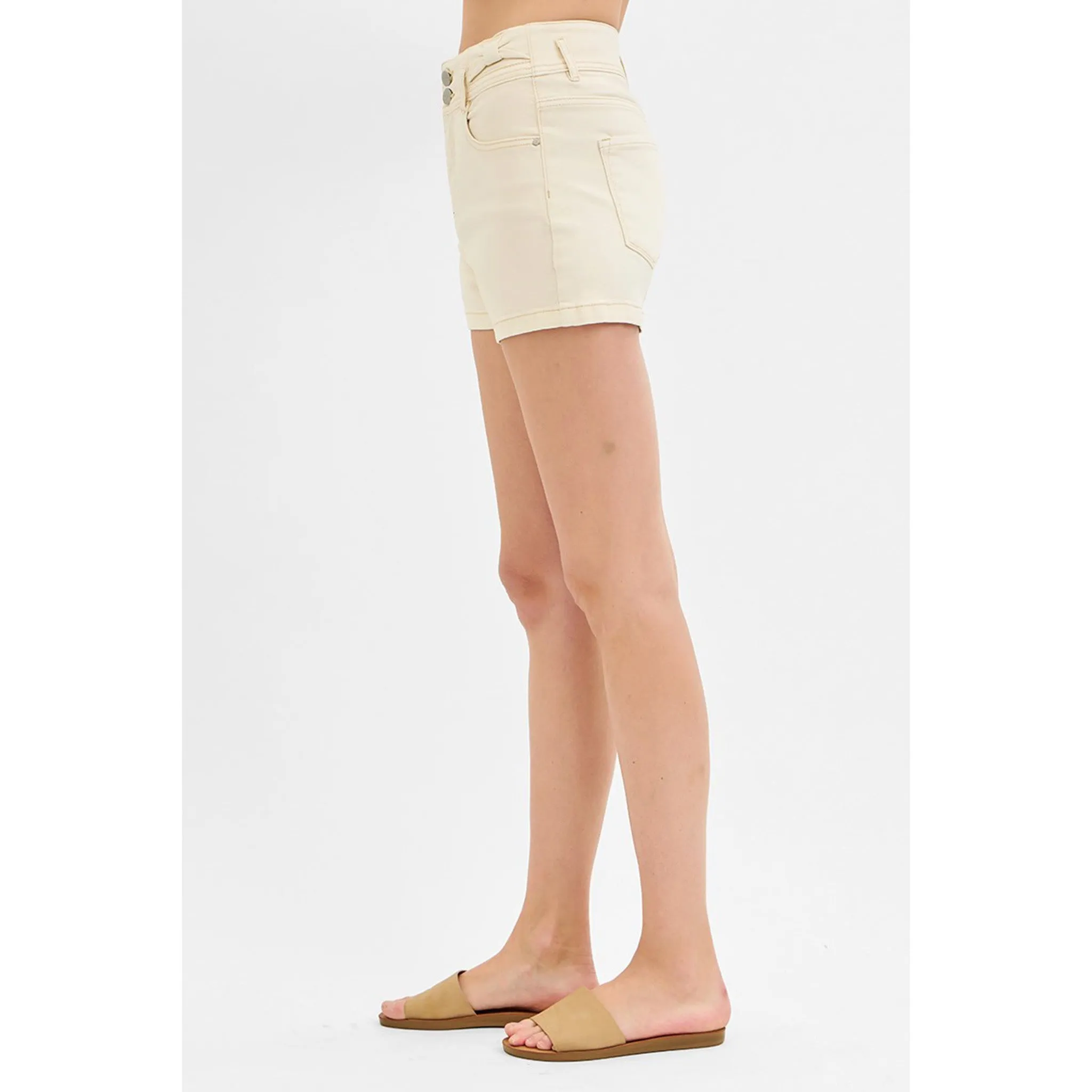 Risen Women's Ivory Bow Detail High Rise Shorts sold by Western Edge product image thumbnail 4