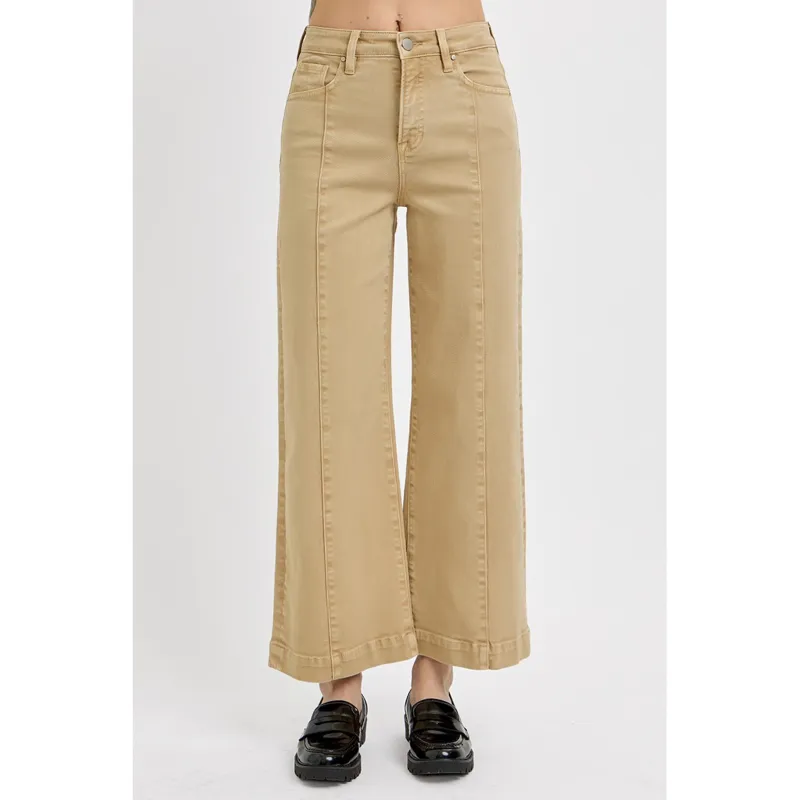 Risen Women's Latte High Rise Crop Jean made by Risen