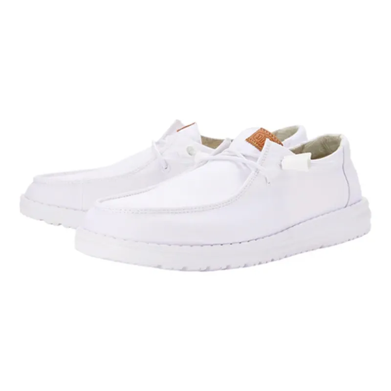 Hey Dude Wendy White Slip-On Stretch Canvas sold by Western Edge