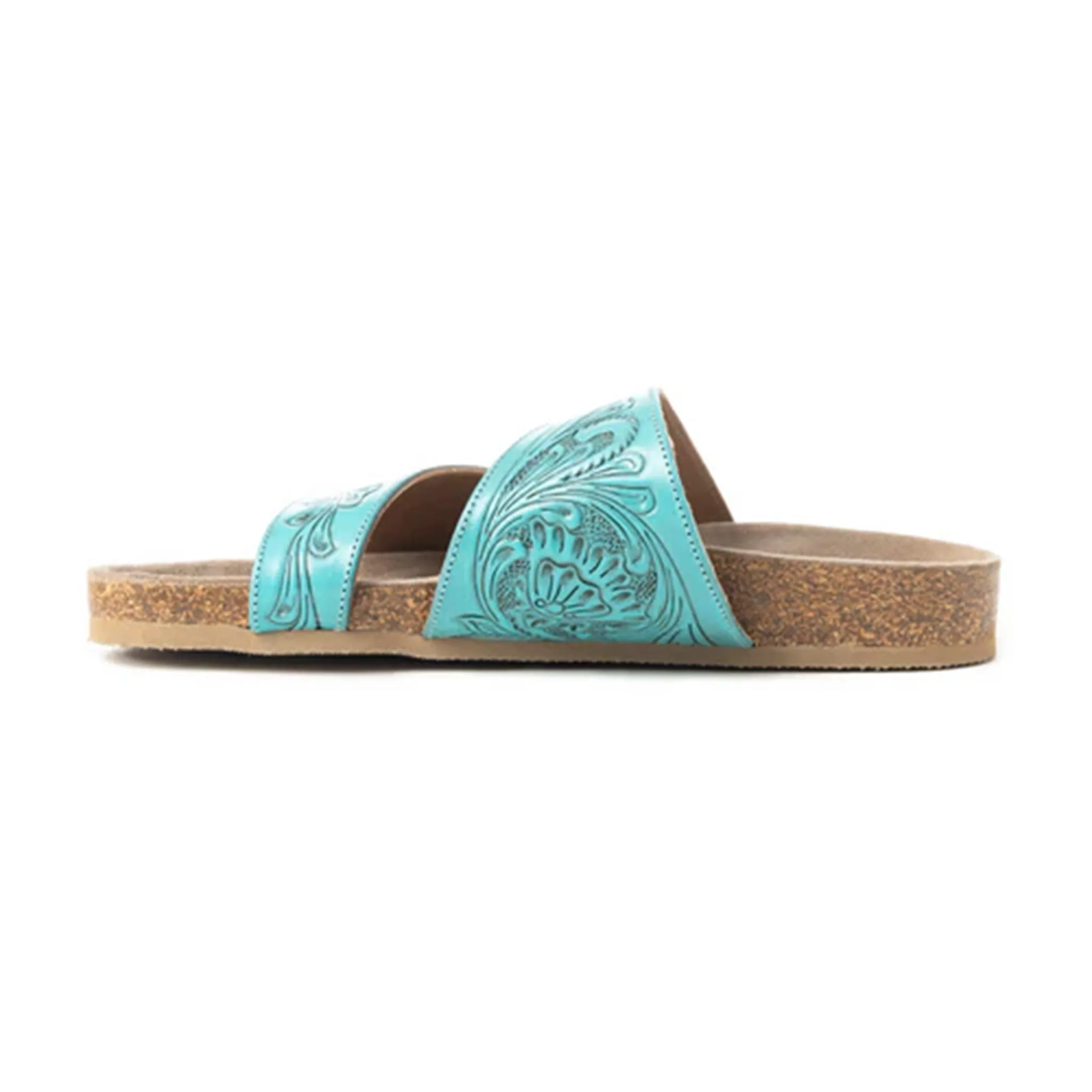 Myra Turquoise Tooled Double Strap Sandals sold by Western Edge product image thumbnail 2