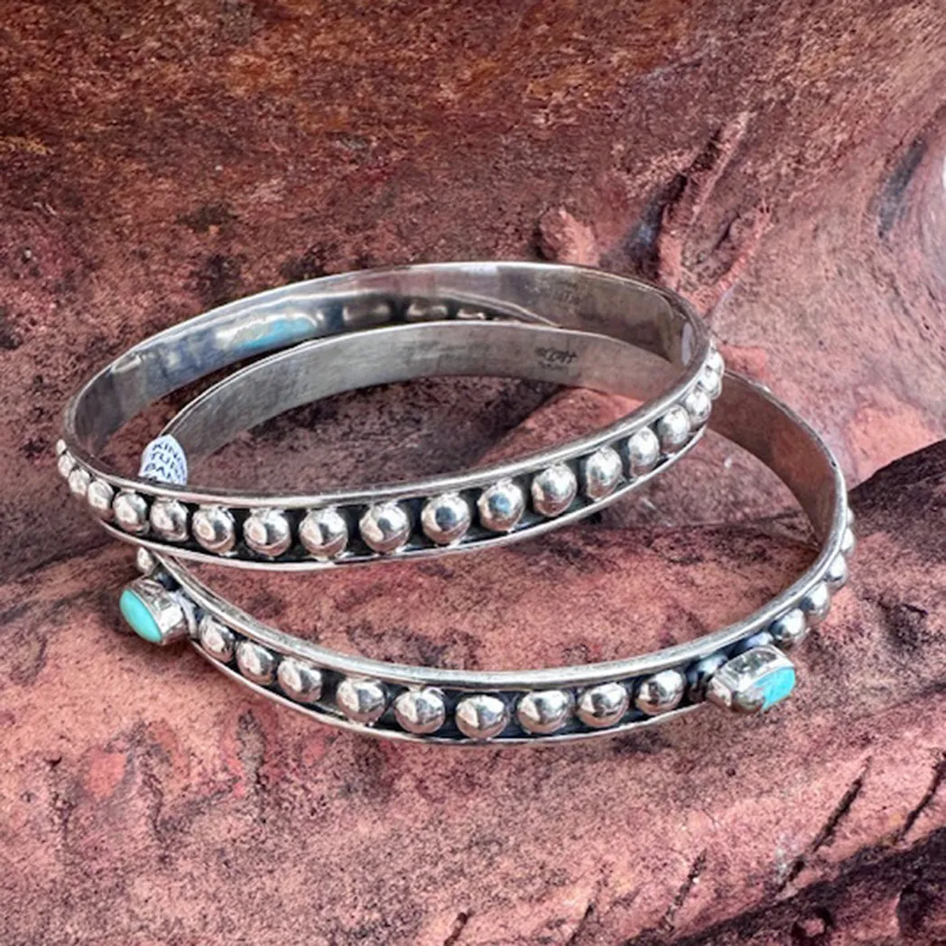 "Emma" Sterling Silver Kingman Bangle Set sold by Western Edge product image thumbnail 3