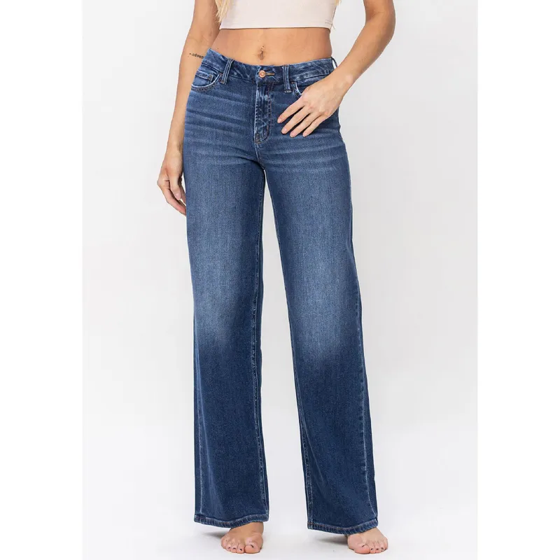 Flying Monkey Women's 90s Loose Dark Jeans sold by Western Edge