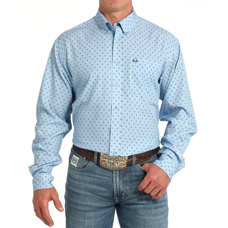 Cinch Men's Arenaflex Light Blue Shirt sold by Western Edge