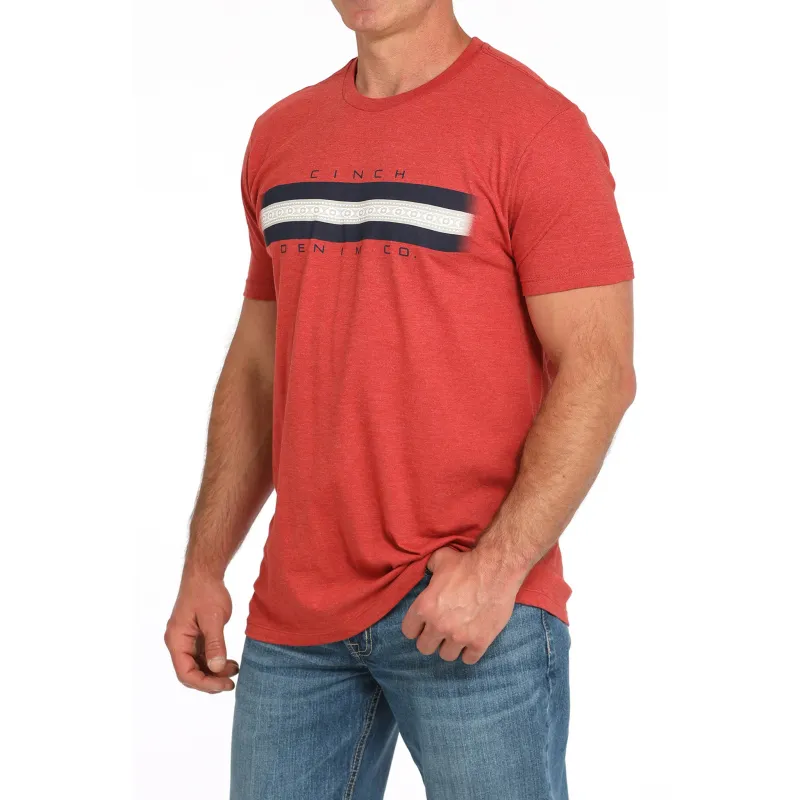 Cinch Men's Red Short Sleeve Graphic Tee sold by Western Edge
