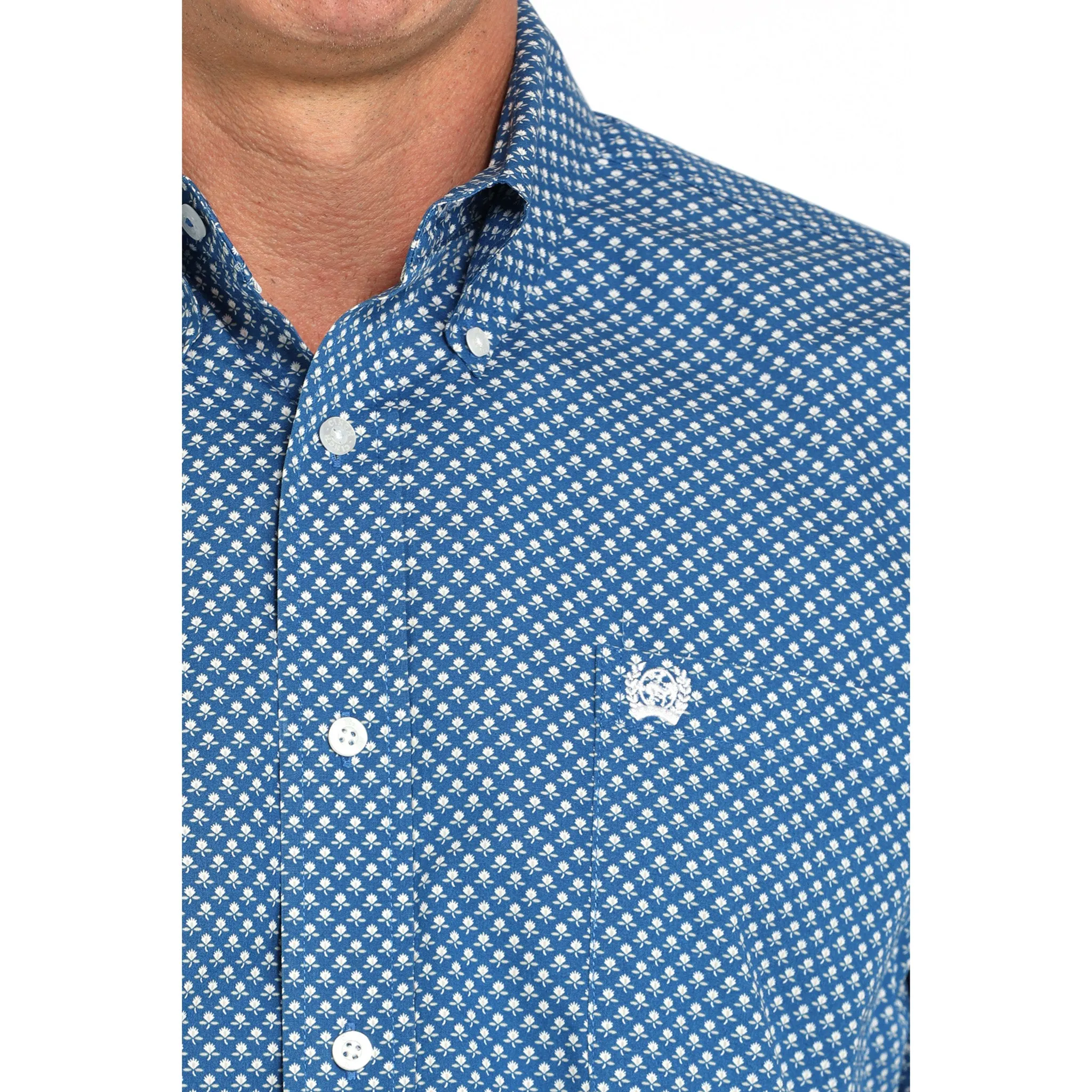 Cinch Men's Blue Print Long Sleeve Shirt sold by Western Edge product image thumbnail 4