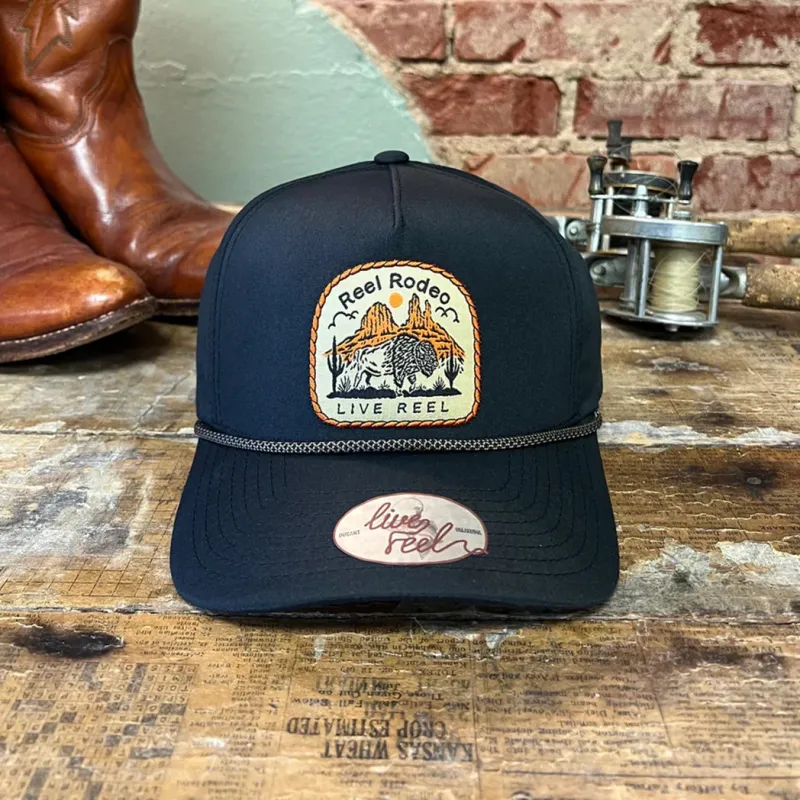 Reel Rodeo Outdoors Live Reel Buffalo Cap made by Western Edge
