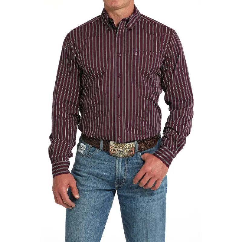 Cinch Men's Purple Striped Modern Fit Shirt sold by Western Edge