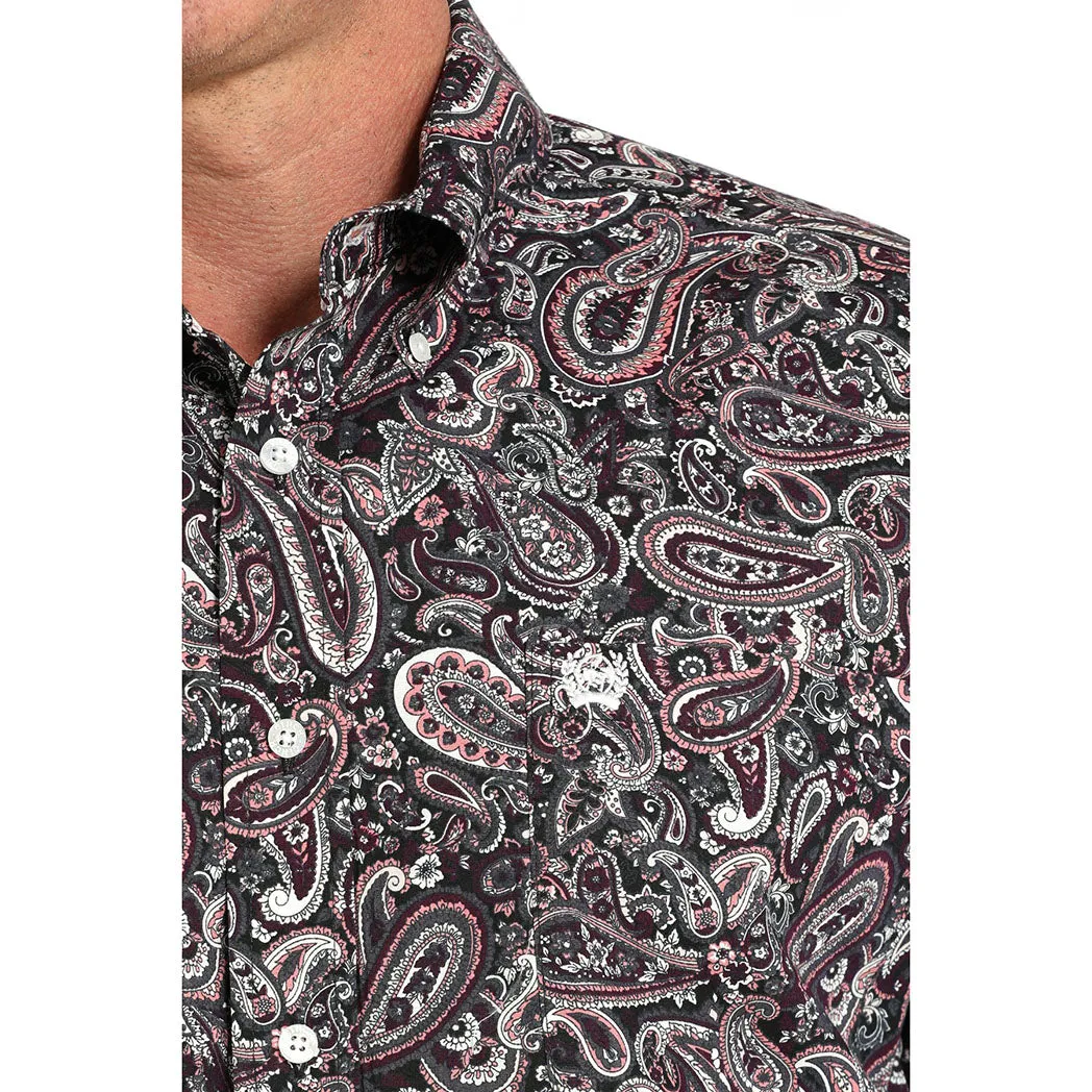 Cinch Men's Pink Paisley Long Sleeve Shirt sold by Western Edge product image thumbnail 2