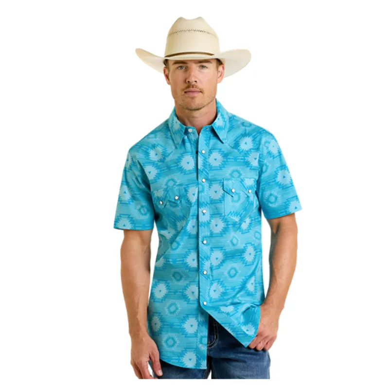 Rock & Roll Men's Aztec Shirt made by Western Edge