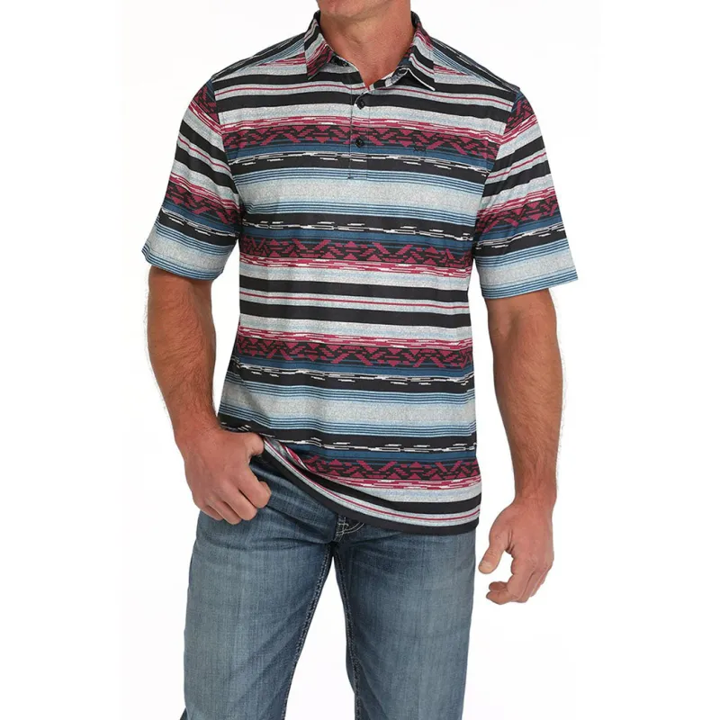 Cinch Men's Multi Southwestern Print Polo made by Cinch