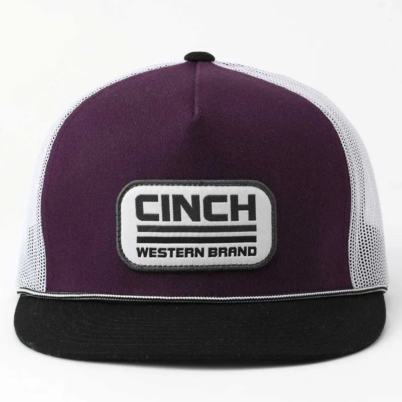 Cinch Mens Purple Black White Cap made by Cinch