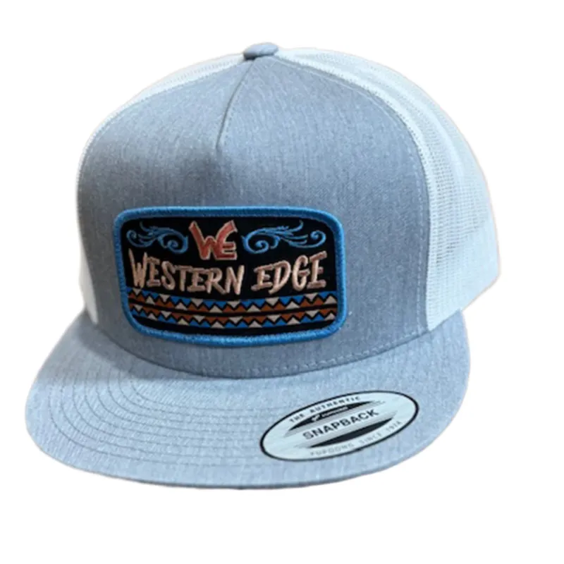 Western Edge Grey & White Scroll Patch Cap made by Western Edge