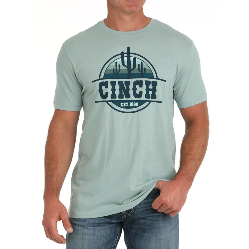 Cinch Men's Green Cactus Logo Tee sold by Western Edge