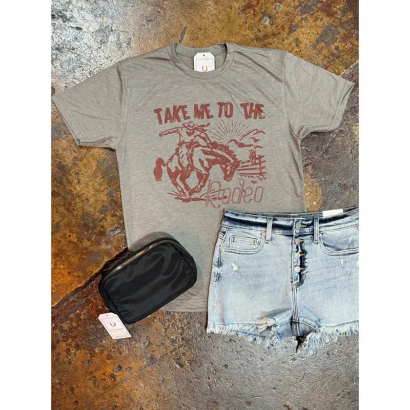 J. Forks Unisex Take Me To The Rodeo T-Shirt made by Western Edge