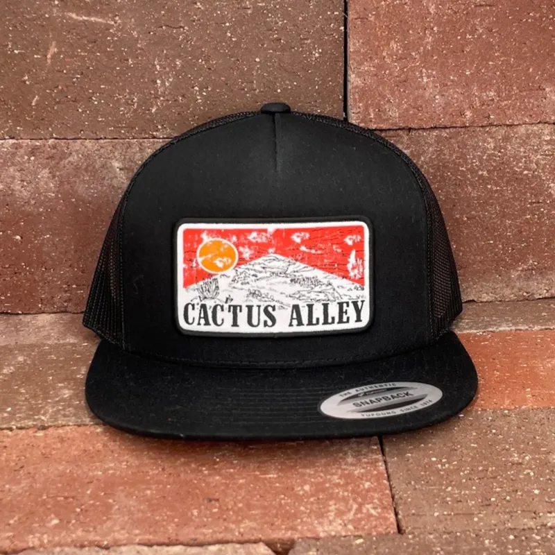 Cactus Alley Black "Red Sky" Cap made by Western Edge