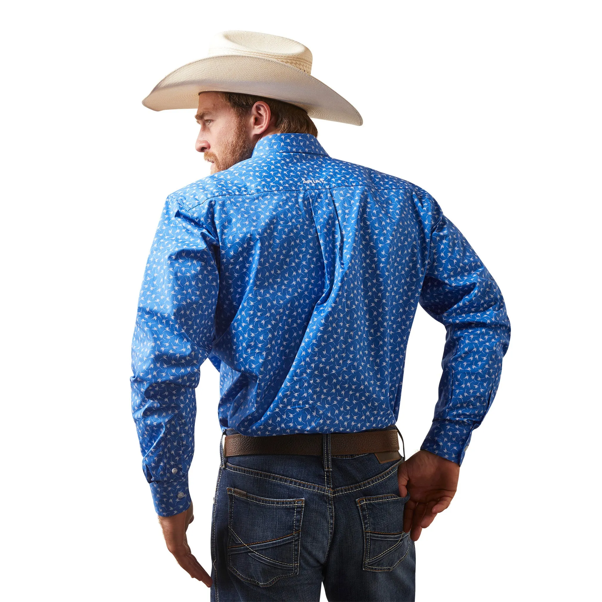Ariat Men's Blue & White Print Shirt sold by Western Edge product image thumbnail 2