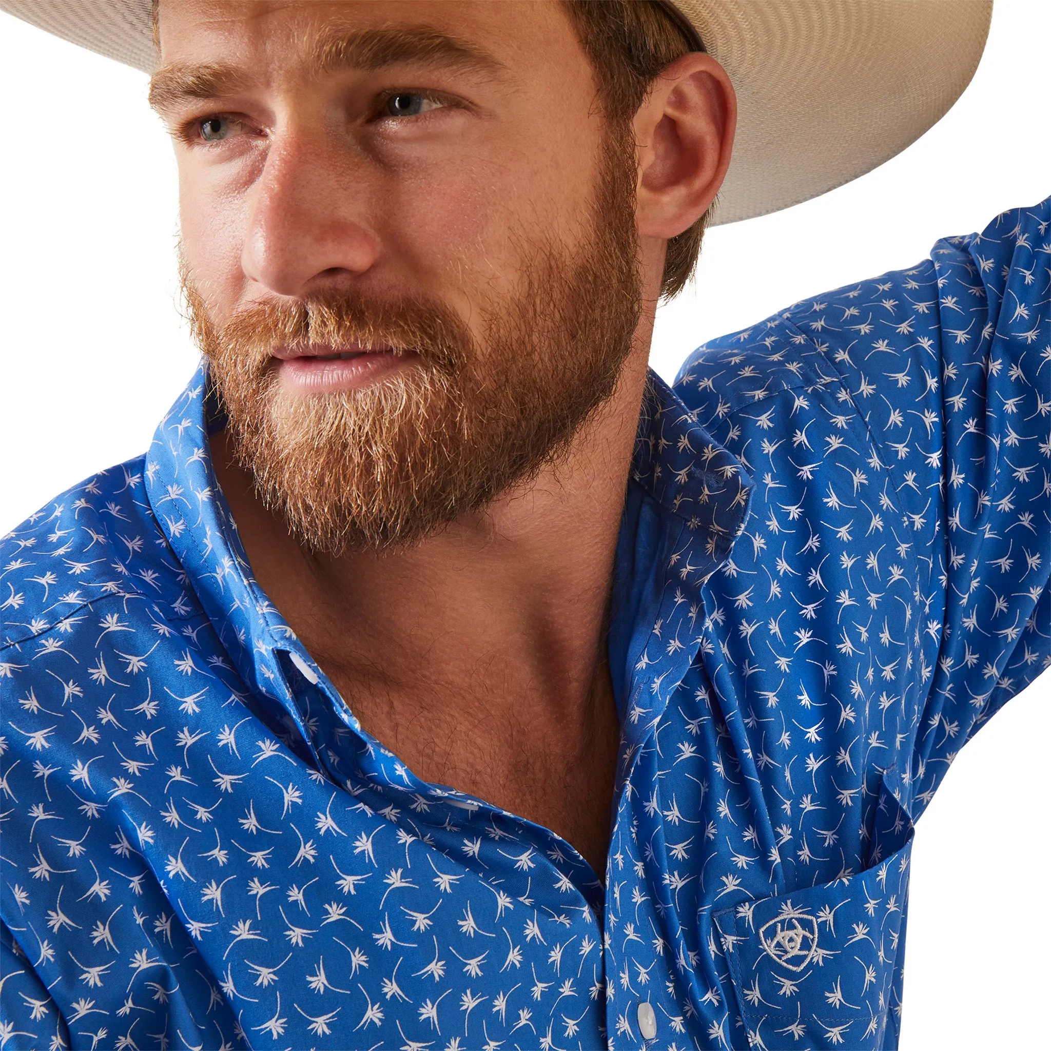 Ariat Men's Blue & White Print Shirt sold by Western Edge product image thumbnail 3