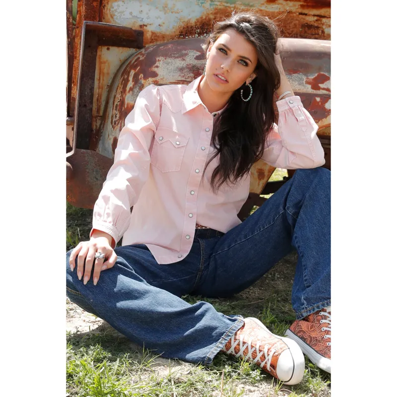 Cinch Denim Light Pink Pearl Snap made by Cinch