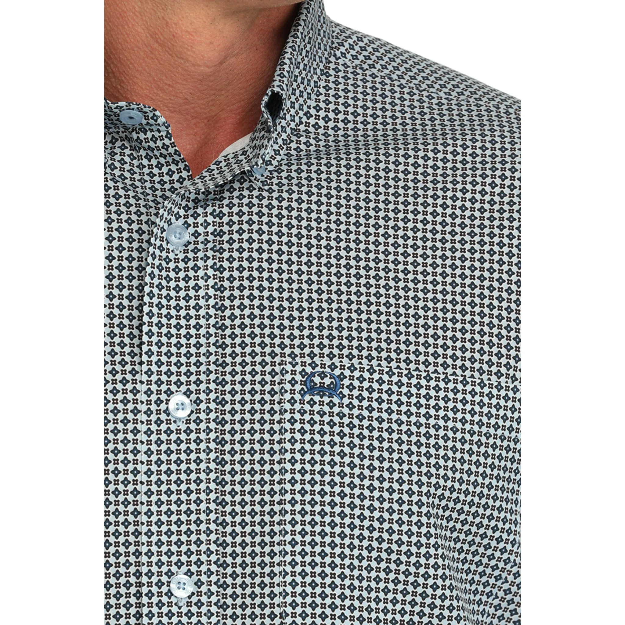 Cinch Men's Blue Diamond Arenaflex Long Sleeve Shirt sold by Western Edge product image thumbnail 4
