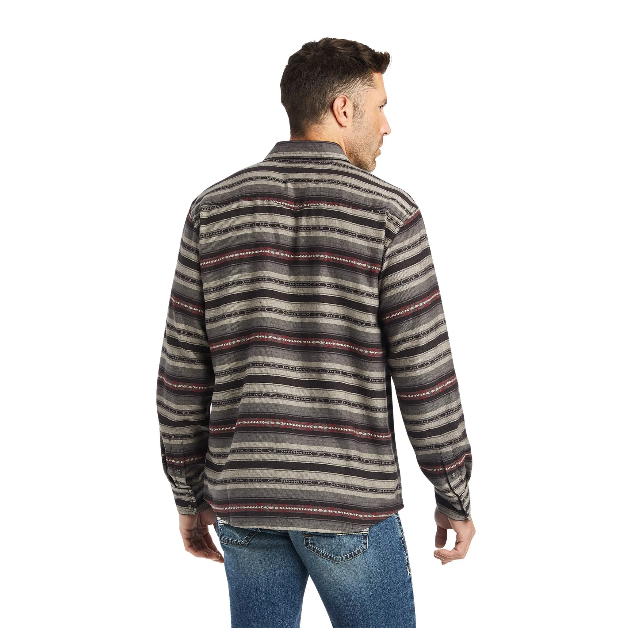 Ariat Men's Humphry Retro Black & Grey Long Sleeve Shirt sold by Western Edge product image thumbnail 2
