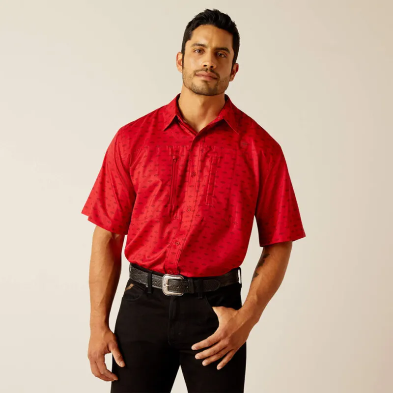 Ariat VentTEK Red Short Sleeve Button Down made by Western Edge