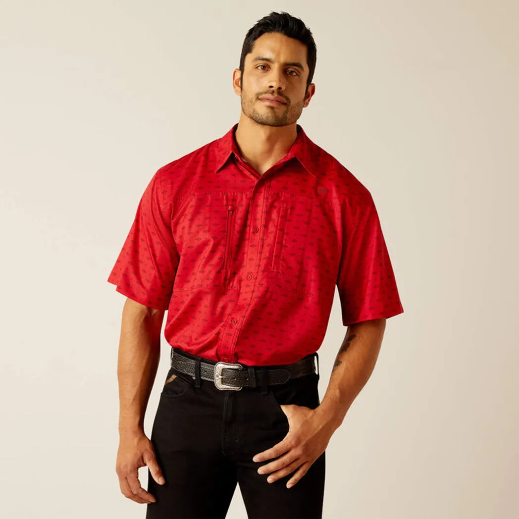 Ariat VentTEK Red Short Sleeve Button Down sold by Western Edge