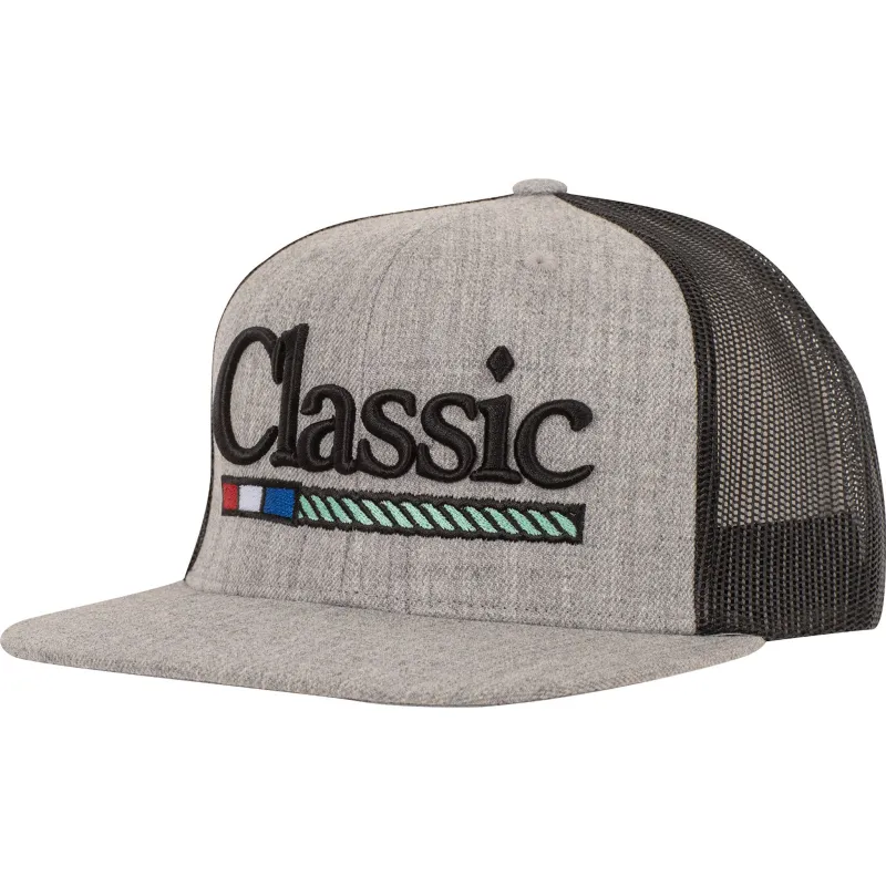Classic Rope Heather Grey and Black Cap made by Western Edge