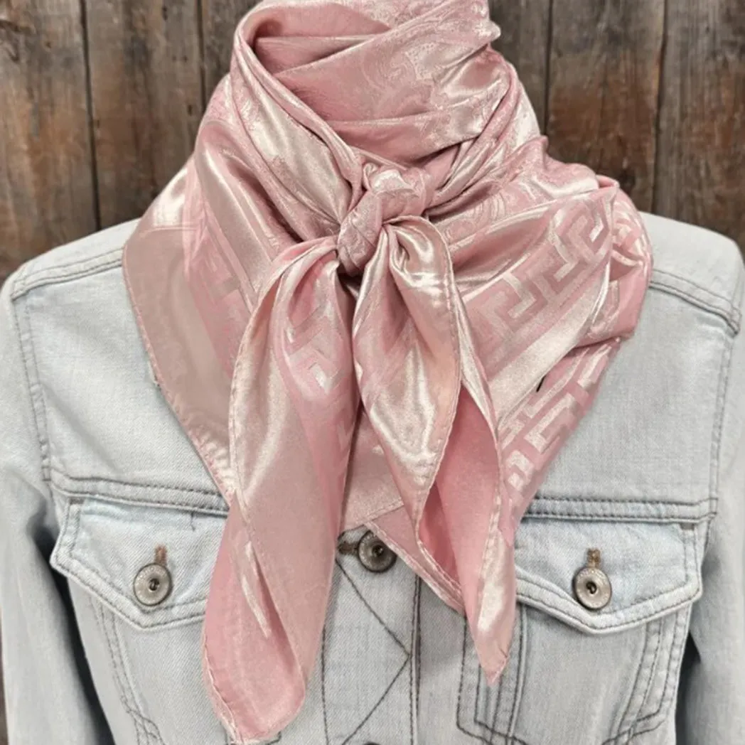 Rodeo Drive Blush Jacquard Wild Rag sold by Western Edge
