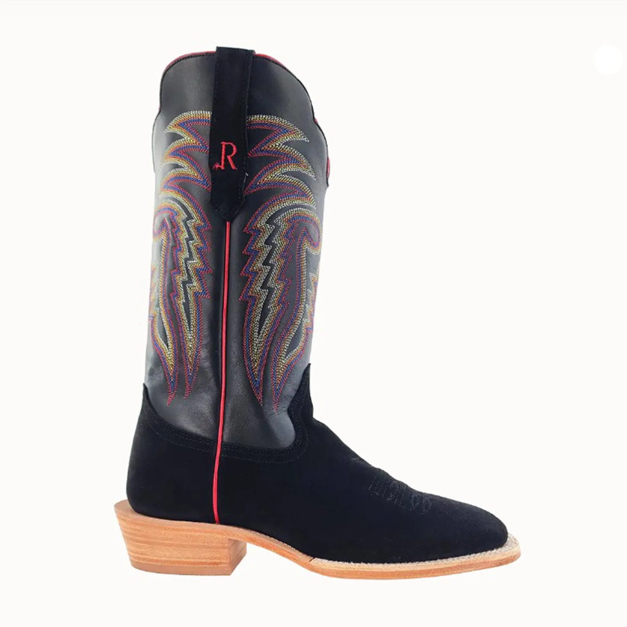 R Watson Men's Black Roughout Cowhide Boots sold by Western Edge product image thumbnail 2
