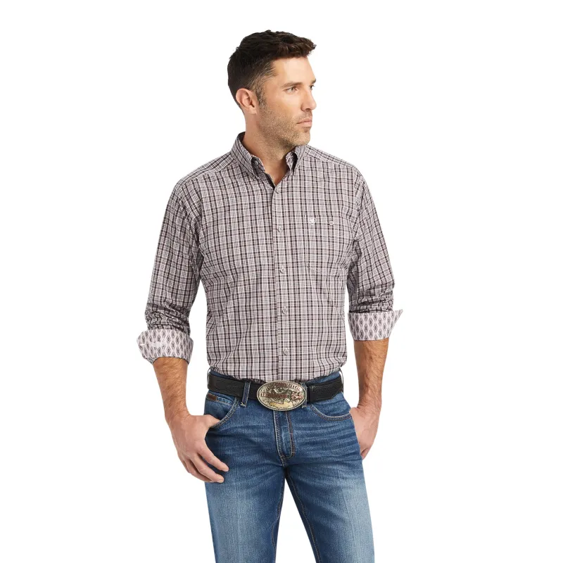 Ariat Men's Mauve Plaid Long Sleeve Shirt sold by Western Edge