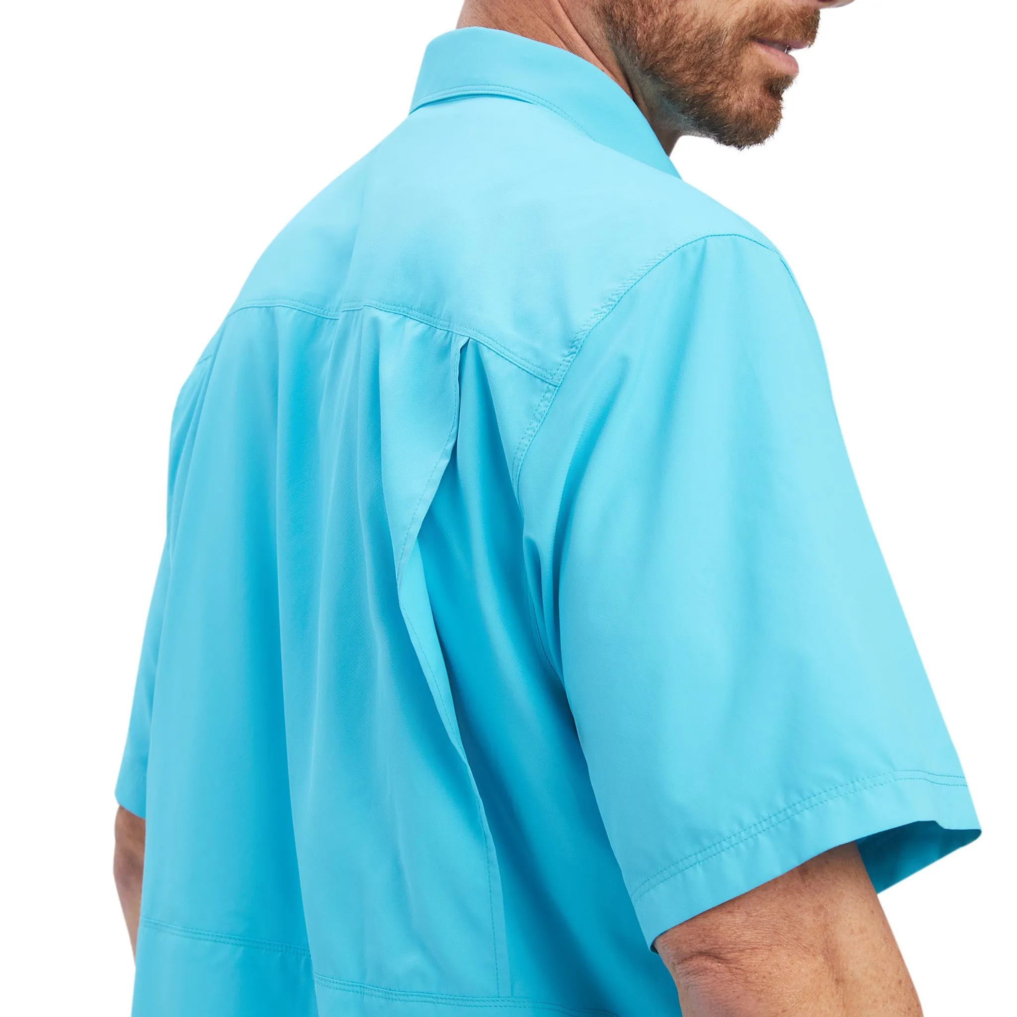 Ariat Men's Scuba Blue VentTek Short Sleeve sold by Western Edge product image thumbnail 3