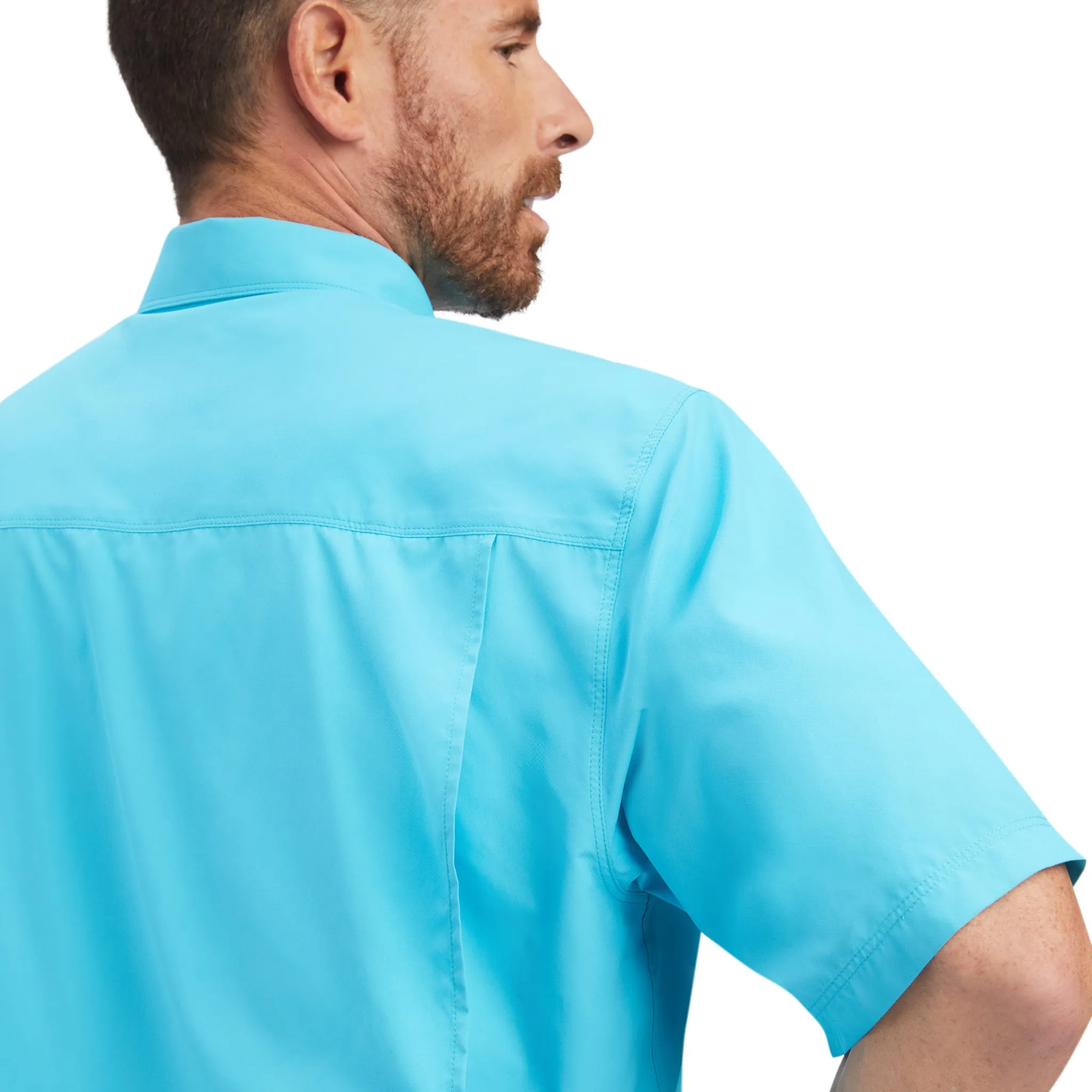 Ariat Men's Scuba Blue VentTek Short Sleeve sold by Western Edge product image thumbnail 4