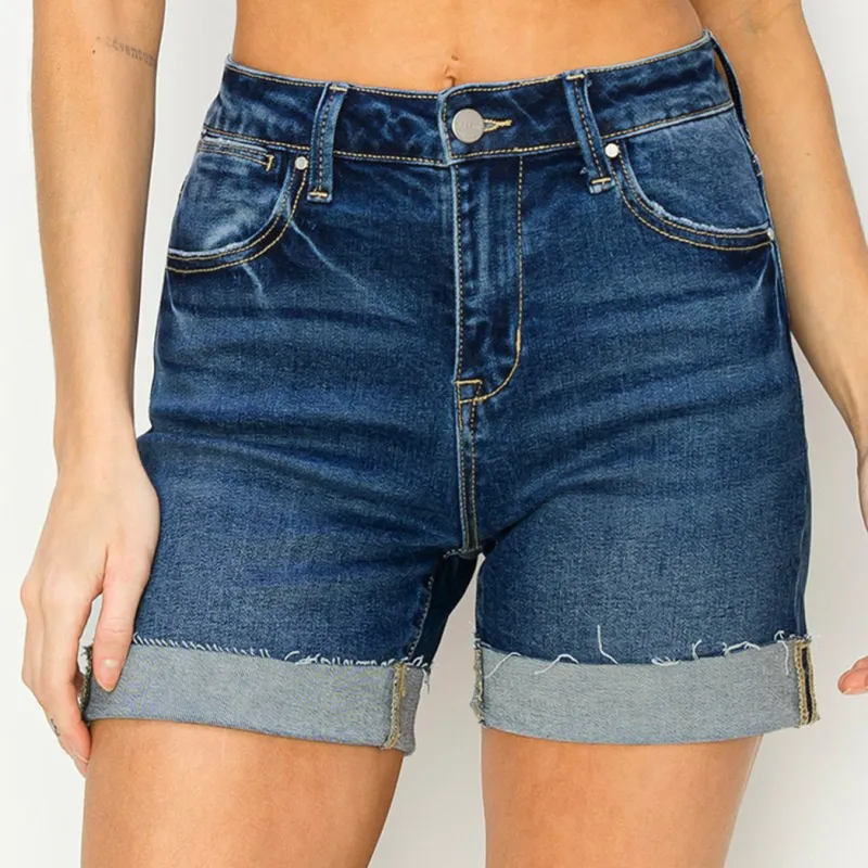 Risen High Rise Cuffed Shorts made by Risen