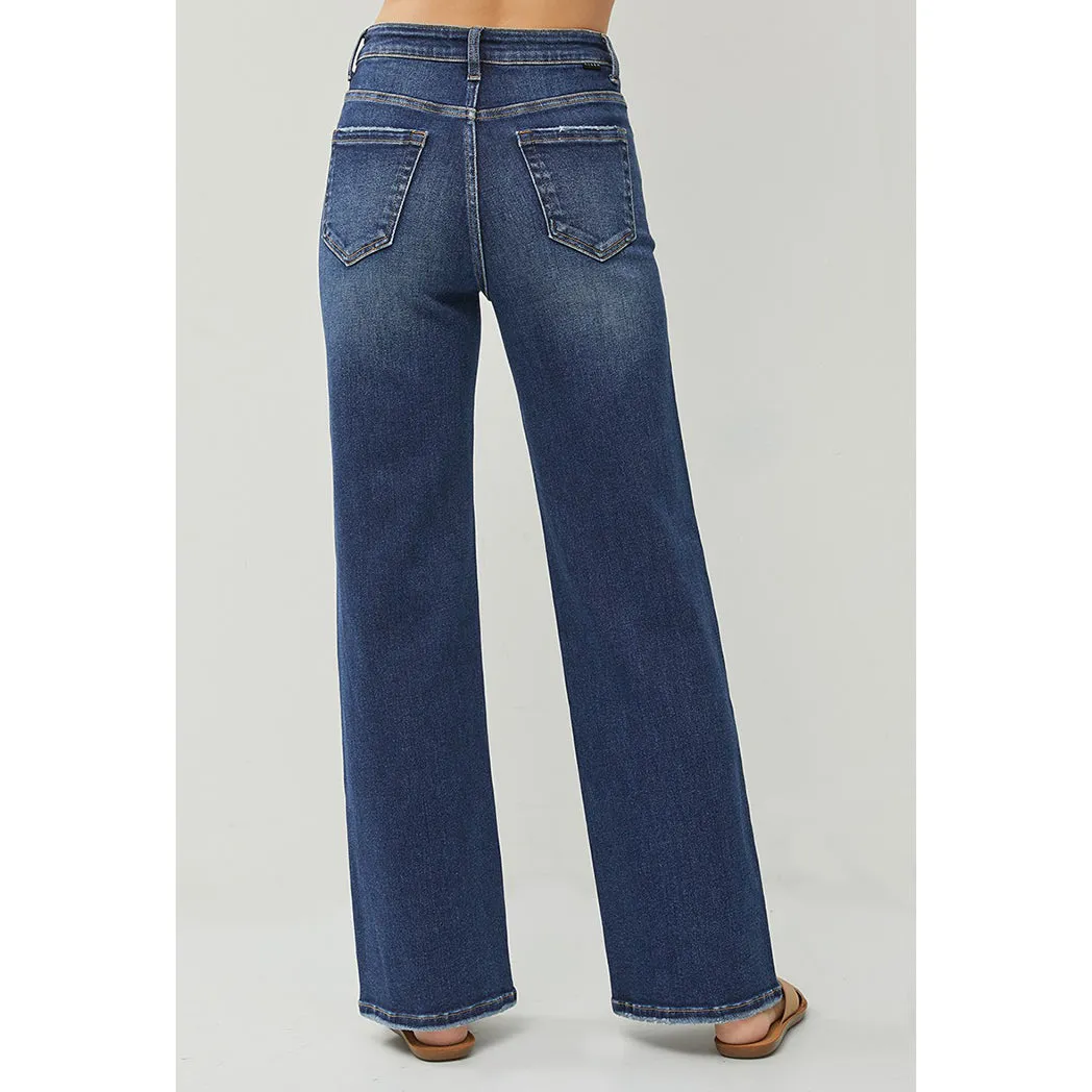 Risen High Rise Distressed Wide Leg Jeans sold by Western Edge product image thumbnail 3