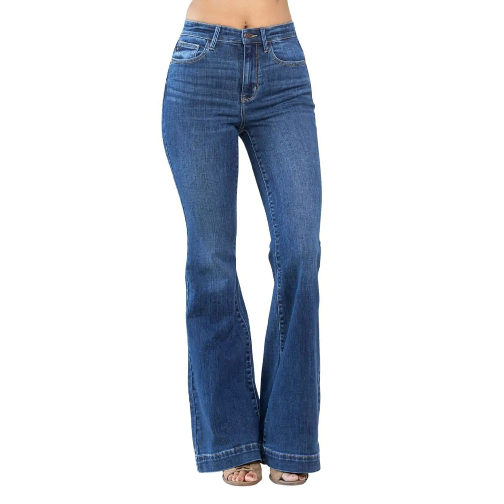 Judy Blue Women's High Waist Wide Hem Flare sold by Western Edge product image thumbnail 2