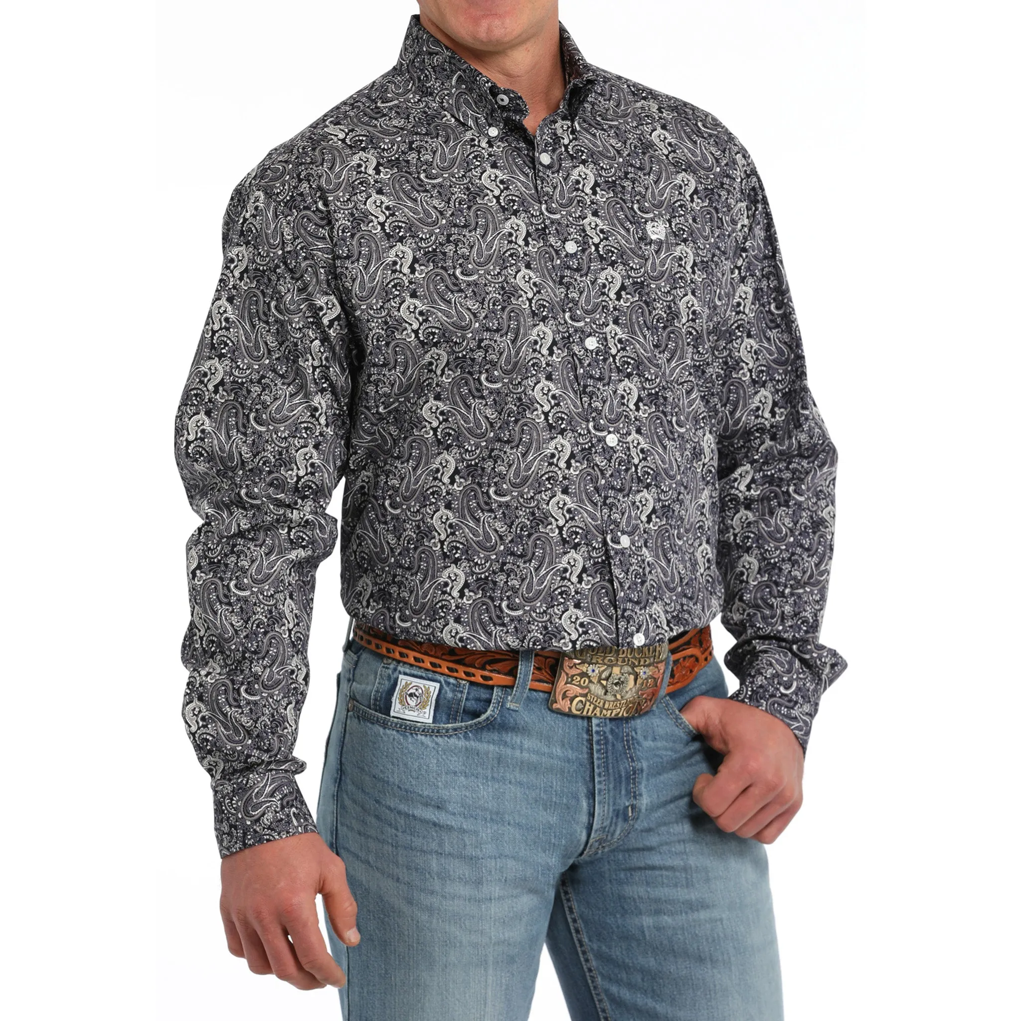 Cinch Men's Multi Color Paisley Long Sleeve Shirt sold by Western Edge product image thumbnail 3