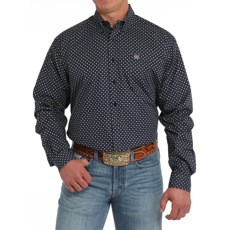 Cinch Men's Navy Geo Print Shirt sold by Western Edge