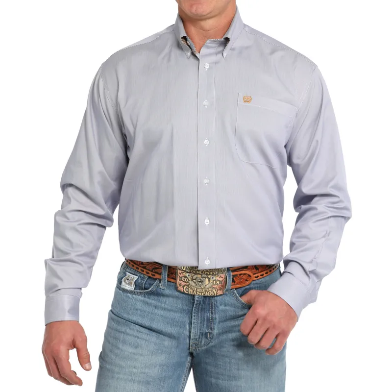Cinch Men's Purple Micro Stripe Long Sleeve Shirt sold by Western Edge